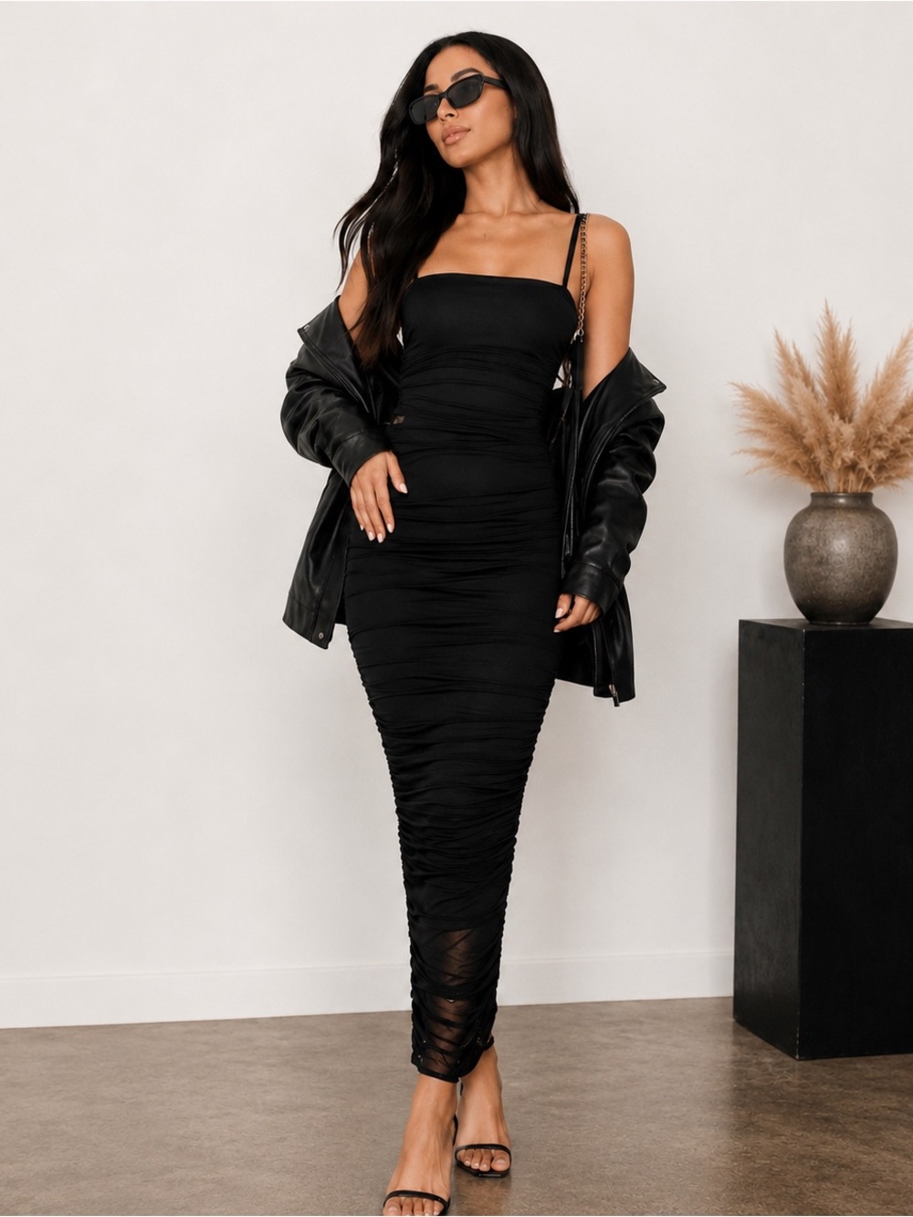 PrettyLittleThing | The Power Mesh Maxi Dress